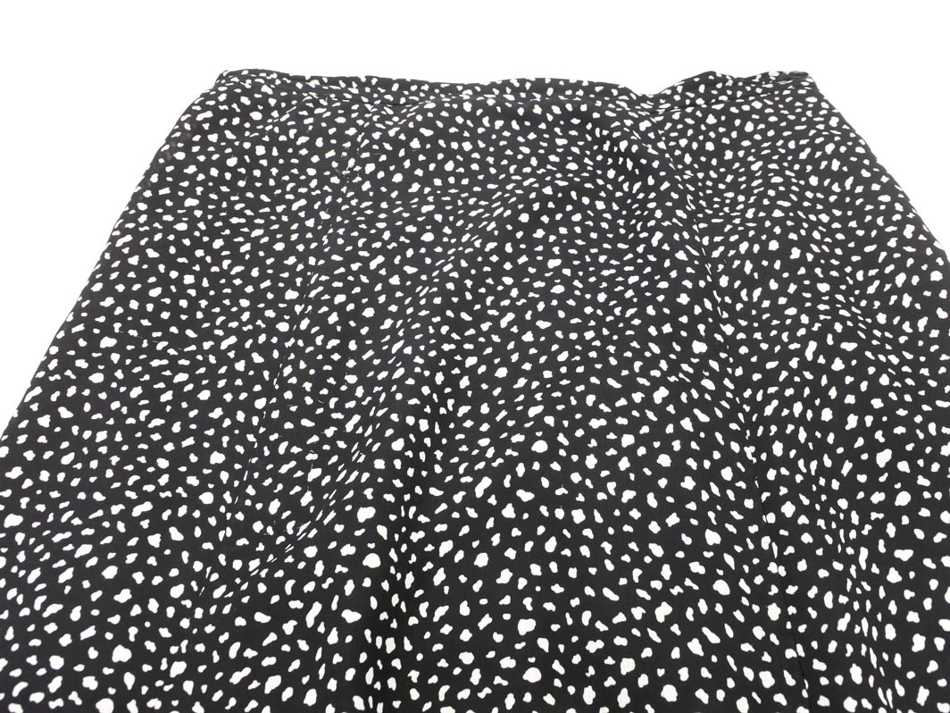 ネコポスOK SLOBE IENA スローブイエナ 総柄 ロング スカート size40/黒 ■◇ ☆ fec0 レディース