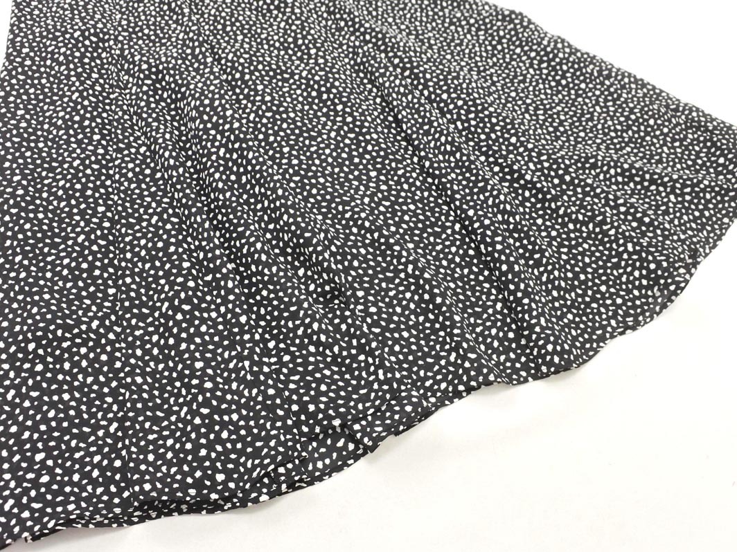 ネコポスOK SLOBE IENA スローブイエナ 総柄 ロング スカート size40/黒 ■◇ ☆ fec0 レディース
