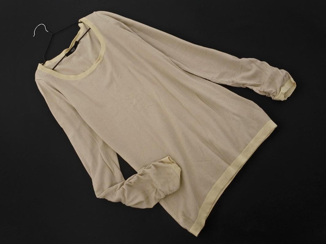 VICKY ビッキー Uネック ニット セーター size2/ベージュ ■◇ ☆ fec0 レディース