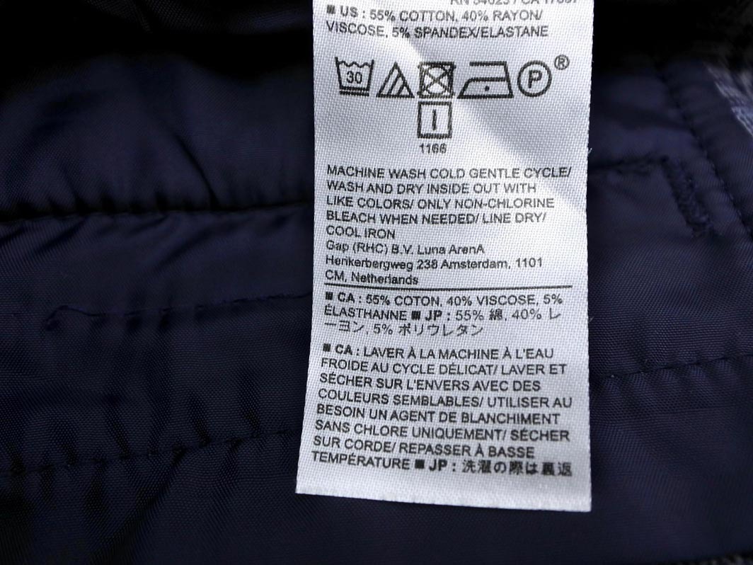 BANANA REPUBLIC バナナリパブリック グレンチェック テーパード パンツ size00/グレー ■■ ☆ fec0 レディース