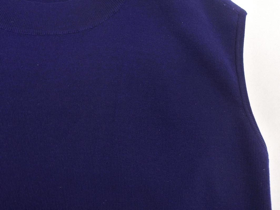ネコポスOK natural couture ナチュラルクチュール ノースリーブ ニット セーター sizeF/青 ■◆ ☆ fec0 レディース
