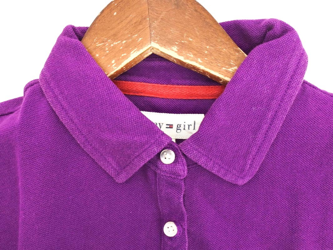 ネコポスOK TOMMY HILFIGER トミーヒルフィガー ポロシャツ sizeXS/紫 ■◆ ☆ fec1 レディース_画像4