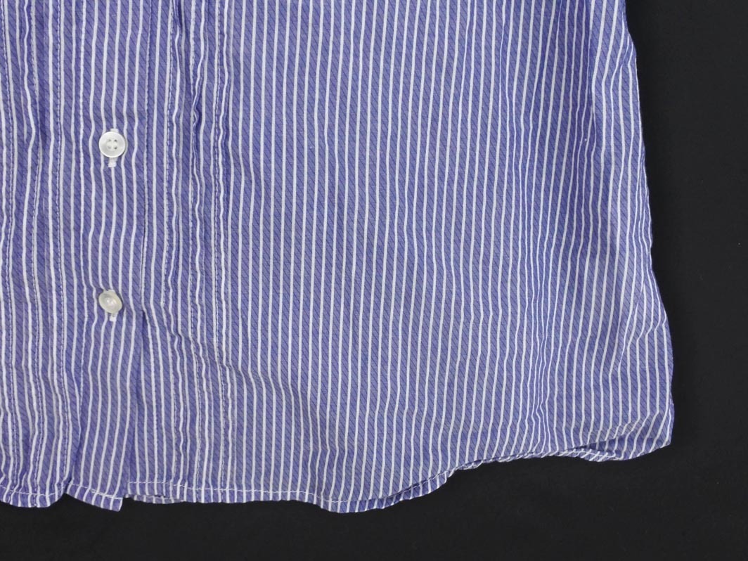 NATURAL BEAUTY BASIC ナチュラルビューティーベーシック ストライプ ブラウス シャツ sizeM/紺x白 ■◆ ☆ fec1 レディース_画像2