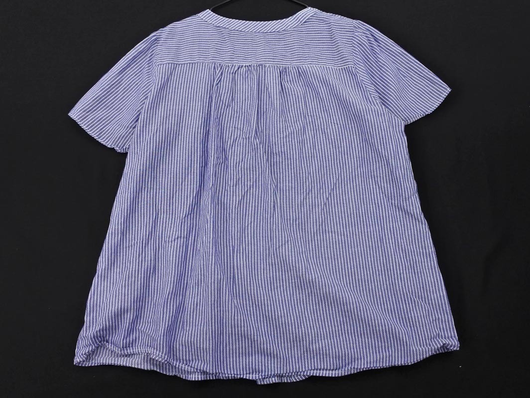 NATURAL BEAUTY BASIC ナチュラルビューティーベーシック ストライプ ブラウス シャツ sizeM/紺x白 ■◆ ☆ fec1 レディース_画像5