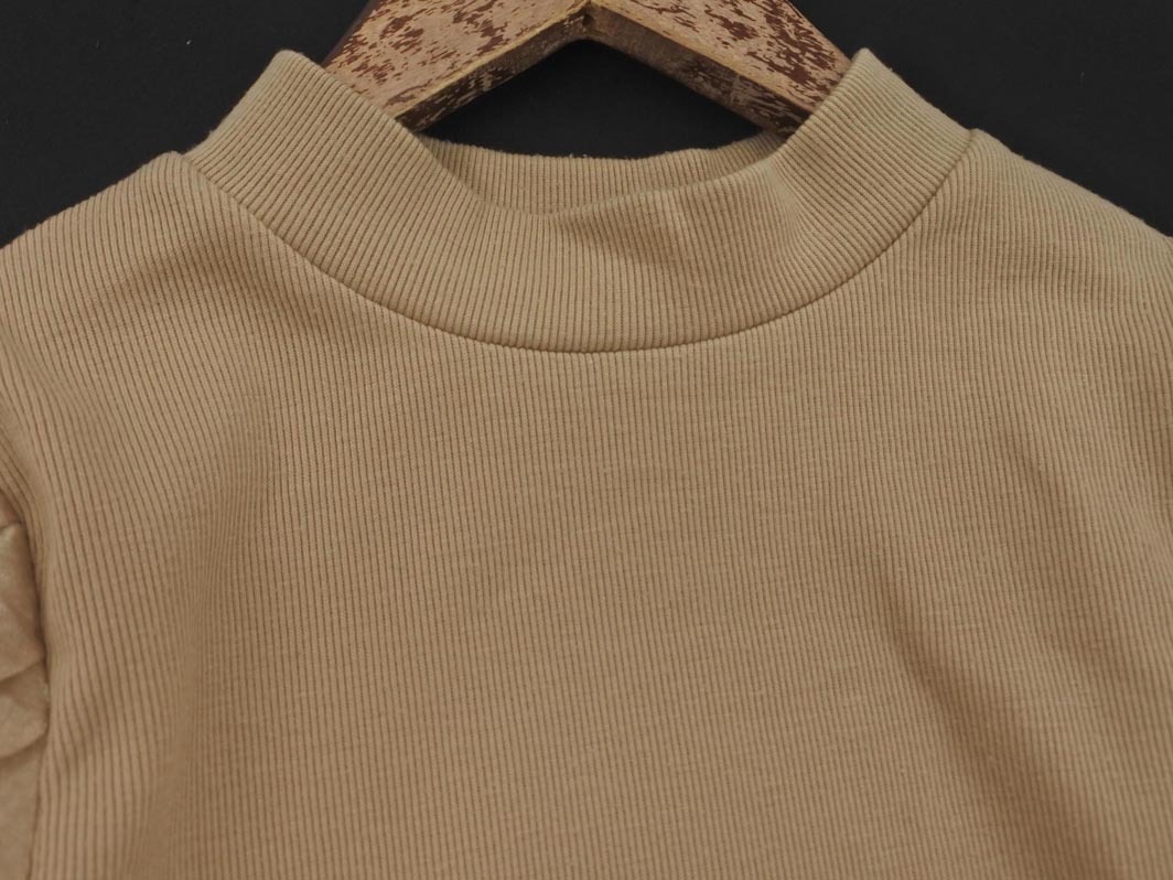 ROYAL PARTY ロイヤルパーティー ボリュームスリーブ 切替 リブ カットソー sizeF/ベージュ ■◆ ☆ fec1 レディース_画像3