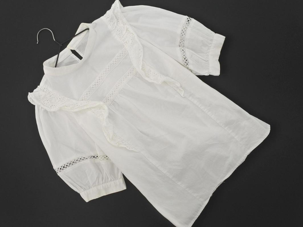 INGNI イング レース ロールカラー ブラウス シャツ sizeM/白 ■◆ ☆ fec1 レディース