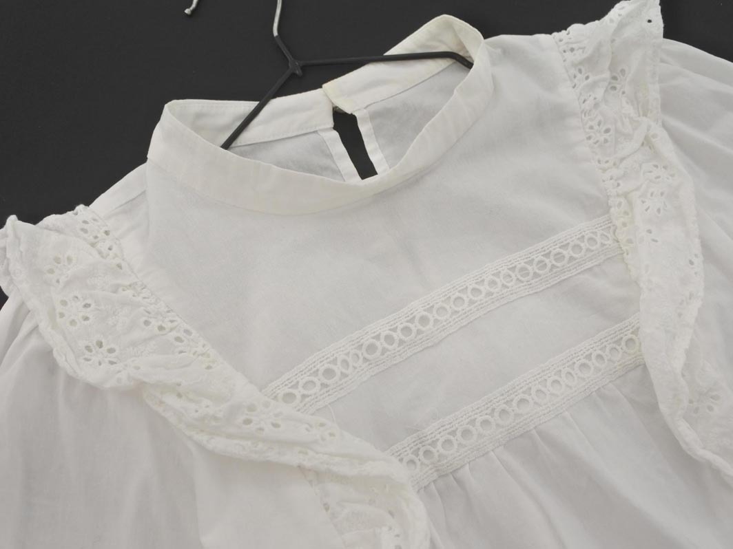 INGNI イング レース ロールカラー ブラウス シャツ sizeM/白 ■◆ ☆ fec1 レディース