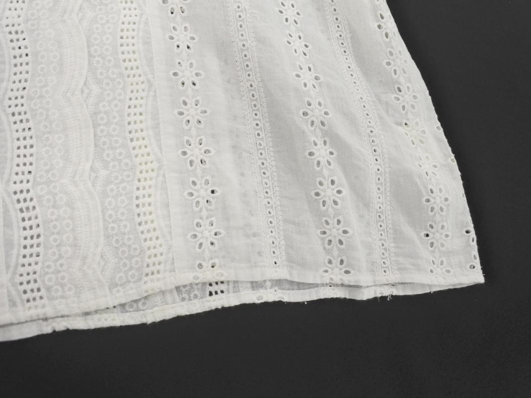 ネコポスOK N. エヌ ナチュラルビューティーベーシック 刺繍 ブラウス シャツ sizeM/白 ■◆ ☆ fec1 レディース