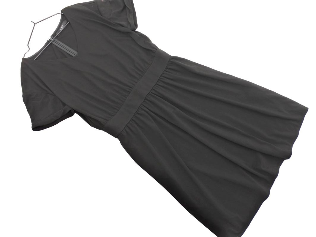 VICKY ビッキー ギャザー ワンピース size2/黒 ■◆ ☆ fec2 レディース