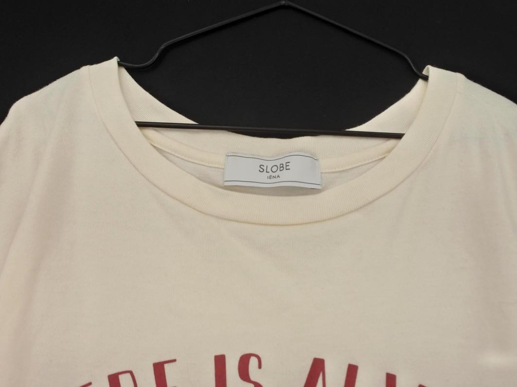 ネコポスOK SLOBE IENA スローブイエナ プリント Tシャツ アイボリー ■◆ ☆ fec3 レディース