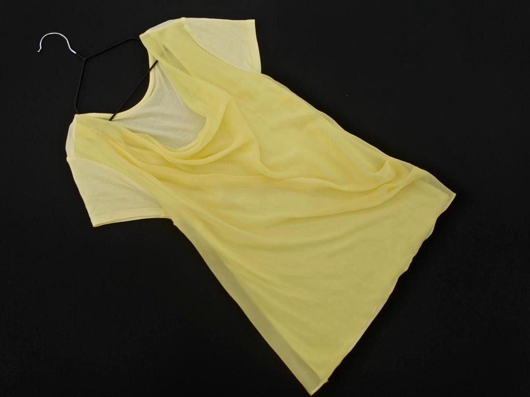 ネコポスOK COUP DE CHANCE クードシャンス 切替 カットソー size38/黄 ■◆ ☆ fec3 レディース_画像1