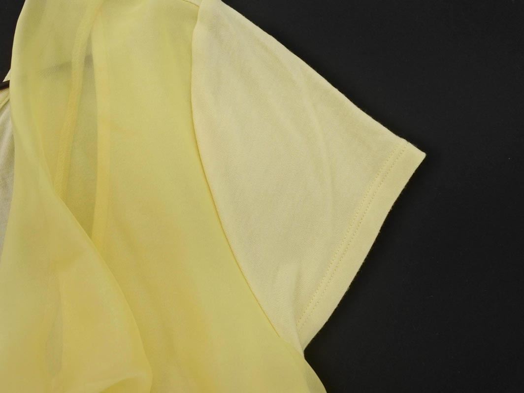 ネコポスOK COUP DE CHANCE クードシャンス 切替 カットソー size38/黄 ■◆ ☆ fec3 レディース_画像3