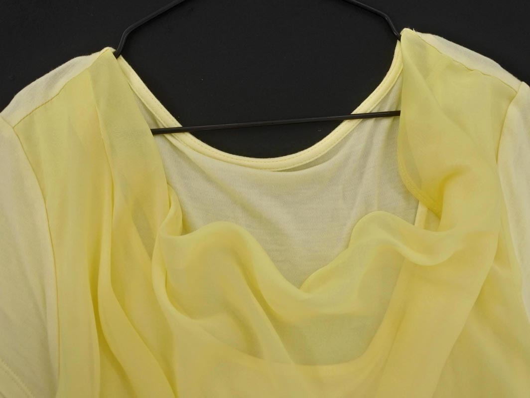 ネコポスOK COUP DE CHANCE クードシャンス 切替 カットソー size38/黄 ■◆ ☆ fec3 レディース_画像4
