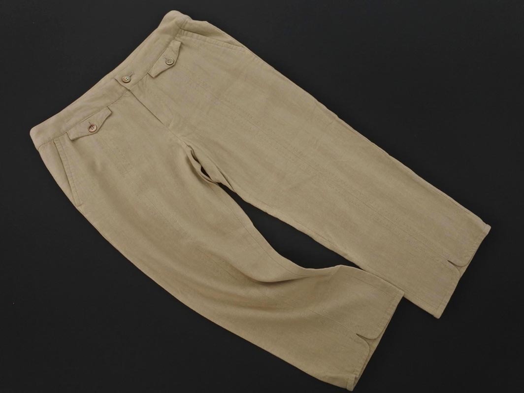 TOMORROWLAND トゥモローランド クロップド パンツ size38/ベージュ ■◆ ☆ fec2 レディース