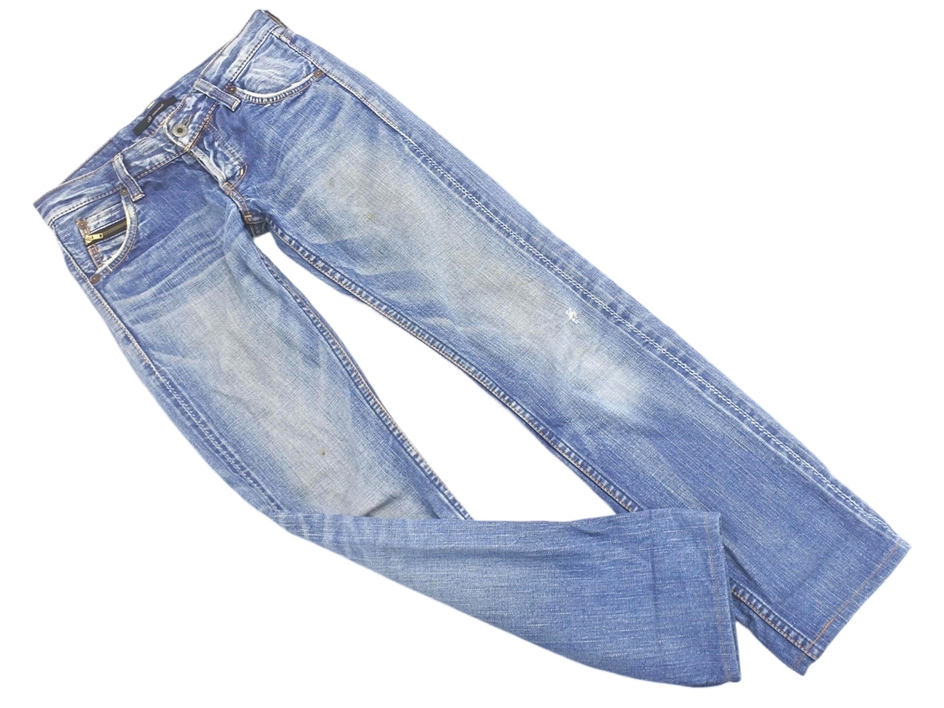 johnbull ジョンブル USED加工 ボタンフライ デニムパンツ 青 ■■ ☆ fec3 メンズ_画像1