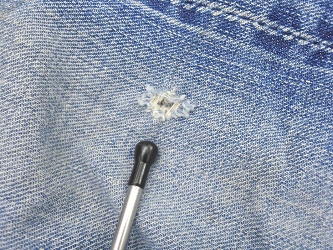 johnbull ジョンブル USED加工 ボタンフライ デニムパンツ 青 ■■ ☆ fec3 メンズ_画像7