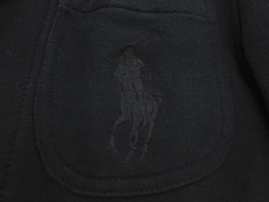POLO RALPH LAUREN ポロ ラルフローレン ビッグポニー スウェット テーラード ジャケット sizeM/黒 ◇■ ☆ fec3 メンズ