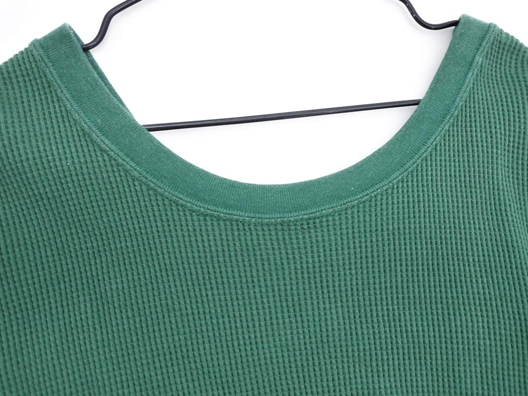 SHIPS シップス ワッフル フレンチスリーブ カットソー sizeM/緑 ■◆ ☆ fec6 レディース