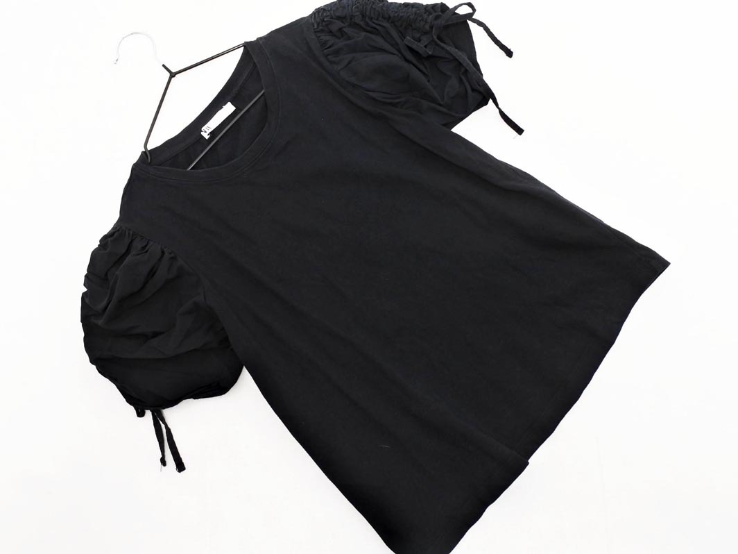  кошка pohs OK ZARA Zara gya The - рукав cut and sewn sizeS/ чёрный #* * fec6 женский 