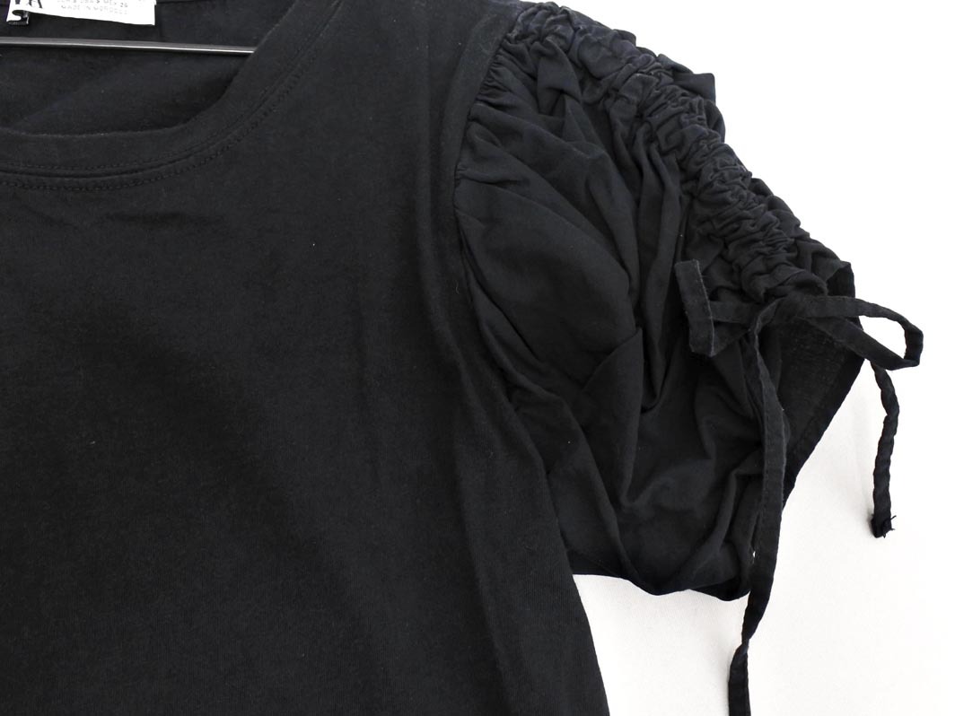  кошка pohs OK ZARA Zara gya The - рукав cut and sewn sizeS/ чёрный #* * fec6 женский 