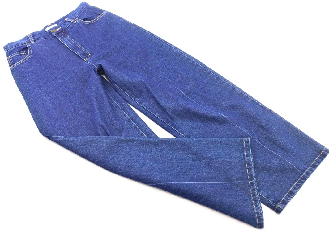 mystic ミスティック ハイウエスト華奢見え ワイド デニムパンツ sizeM/濃紺 ■■ ☆ fec6 レディース