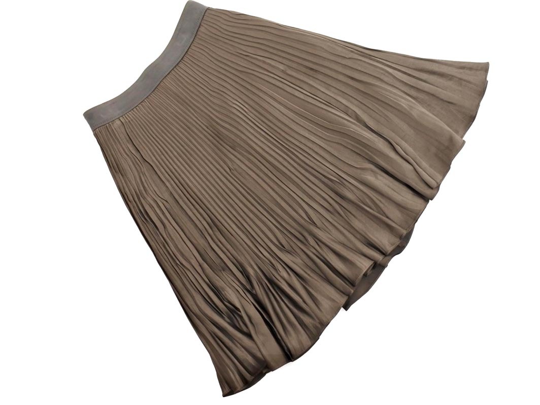 ANAYI アナイ プリーツ スカート size38/茶 ■■ ☆ fec6 レディース