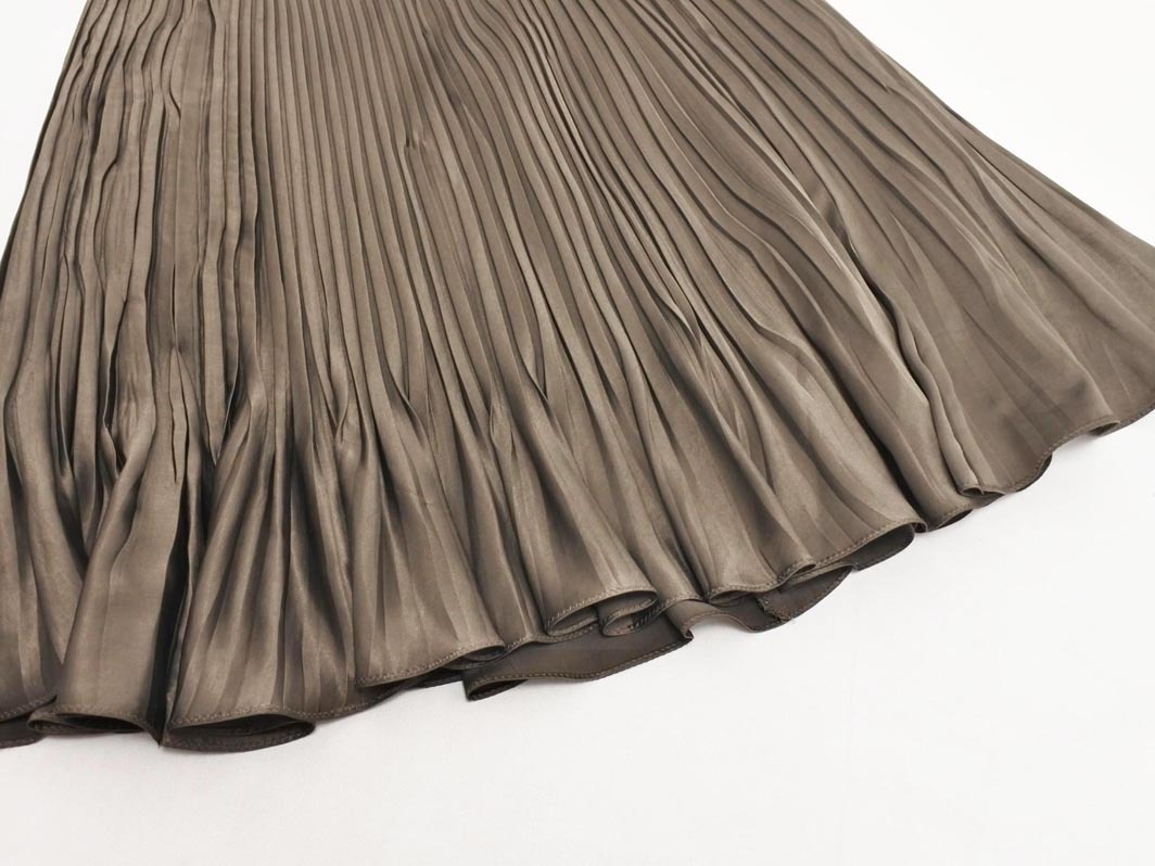 ANAYI アナイ プリーツ スカート size38/茶 ■■ ☆ fec6 レディース