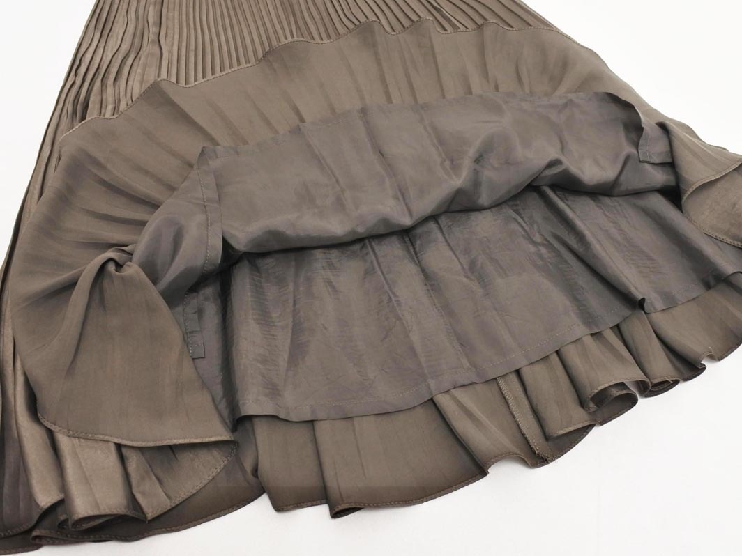 ANAYI アナイ プリーツ スカート size38/茶 ■■ ☆ fec6 レディース