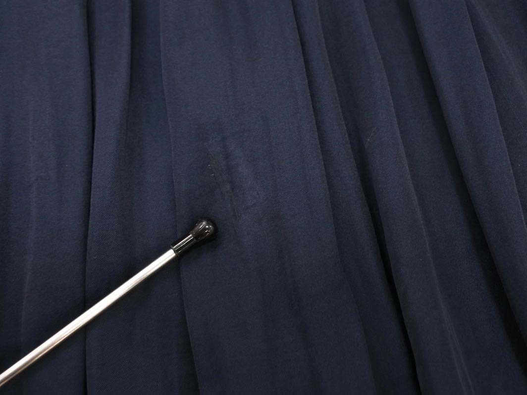 KUMIKYOKU 組曲 サテン スカート size2/紺 ■■ ☆ fec6 レディース