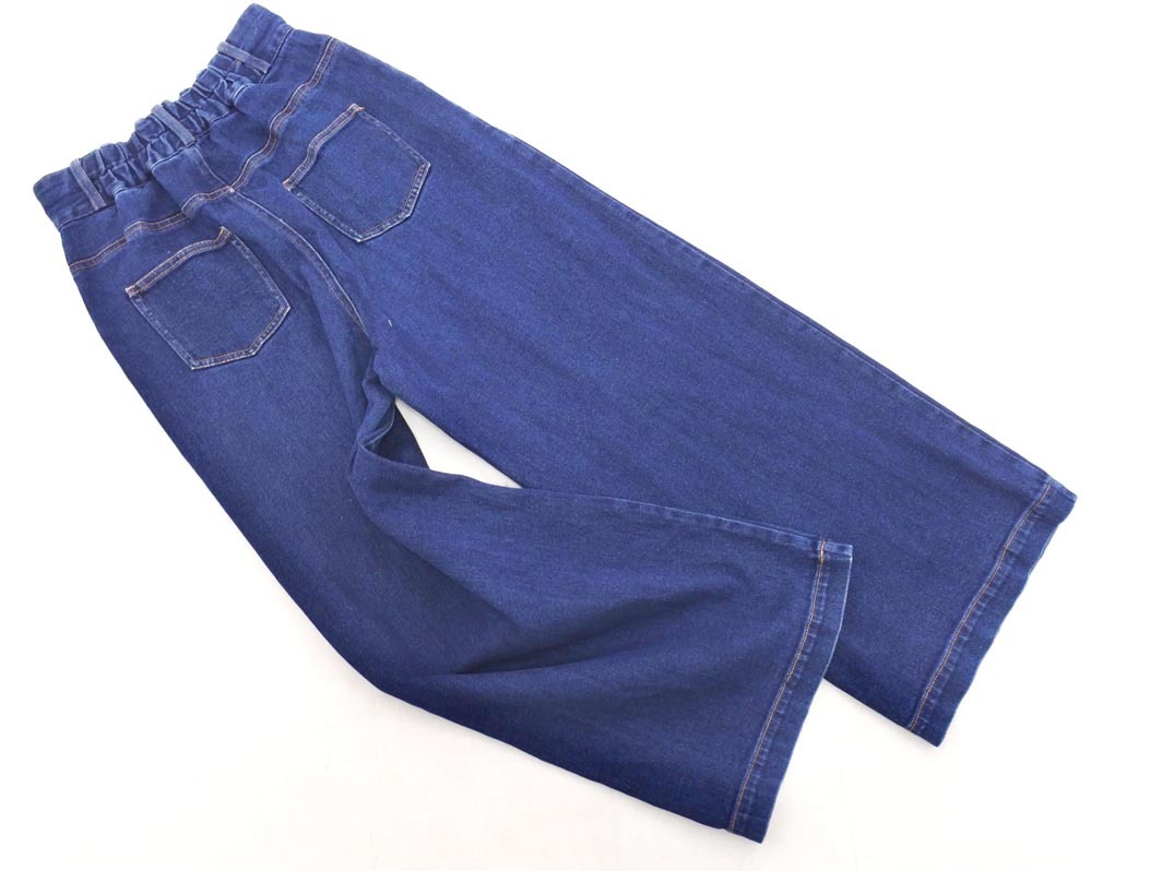 Heather ヘザー タック ワイド デニムパンツ sizeS/紺 ■■ ☆ fec6 レディース