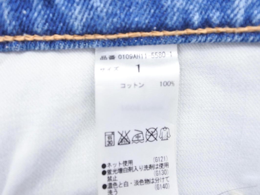 MOUSSY マウジー カットオフ ショート デニムパンツ size1/青 ■◆ ☆ fec7 レディース_画像4