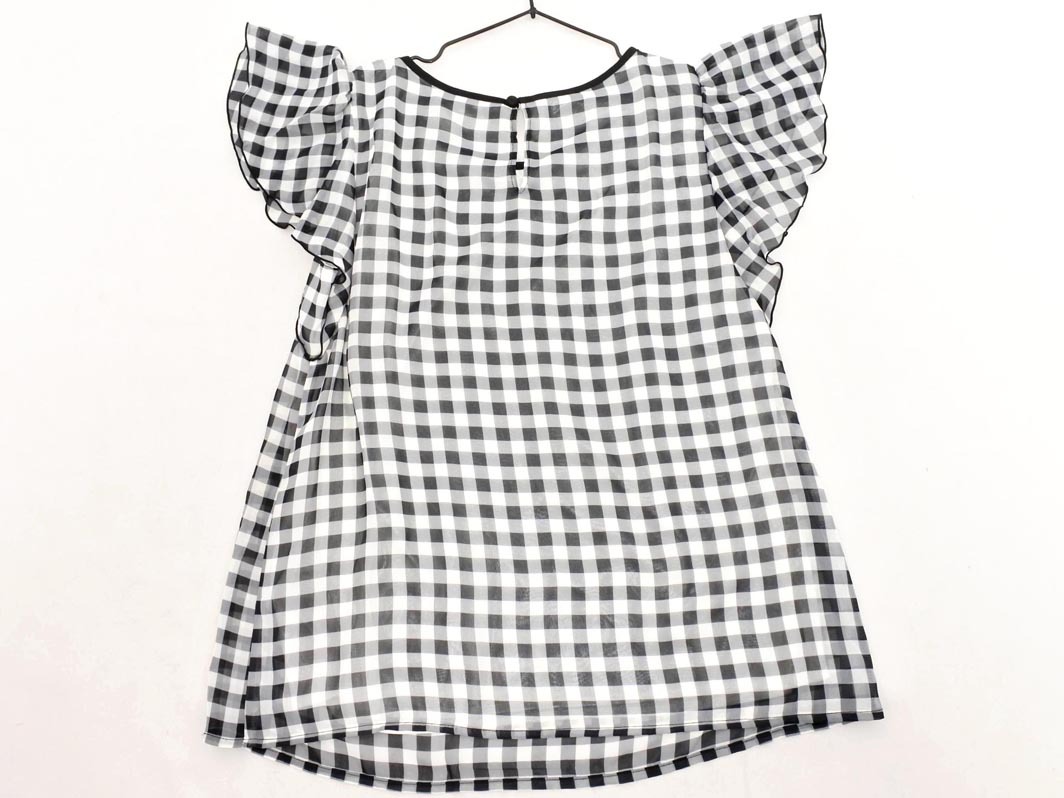 ネコポスOK Apuweiser-riche アプワイザーリッシェ ギンガムチェック ブラウス シャツ size2/白ｘ黒 ■◆ ☆ fec7 レディース