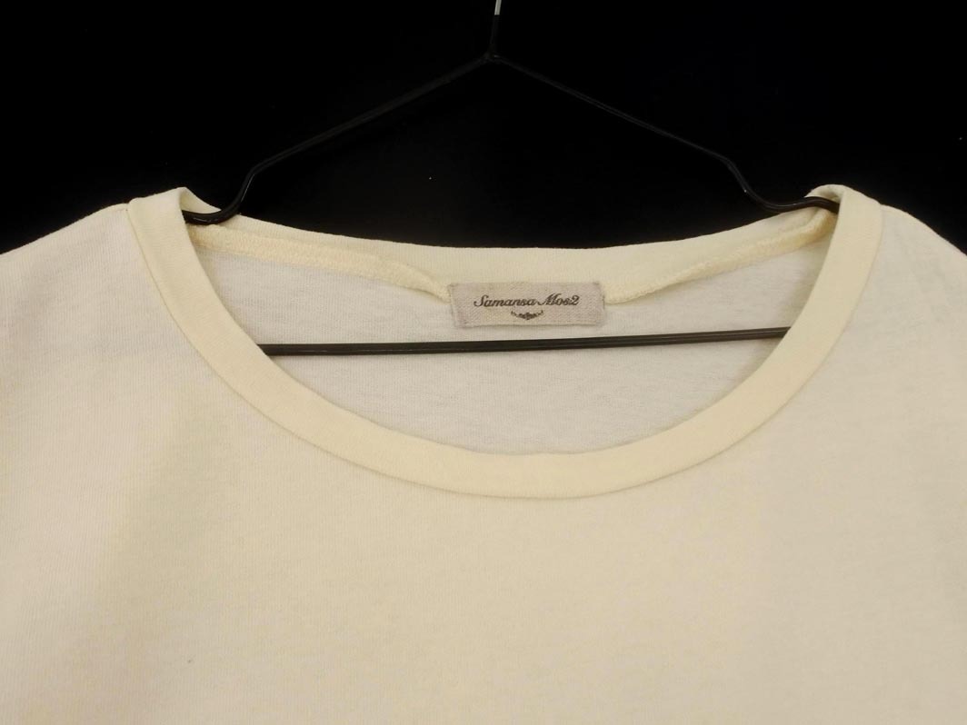 SM2sa man sa Moss Moss блуза cut and sewn sizeF/ "теплый" белый #* * fec7 женский 