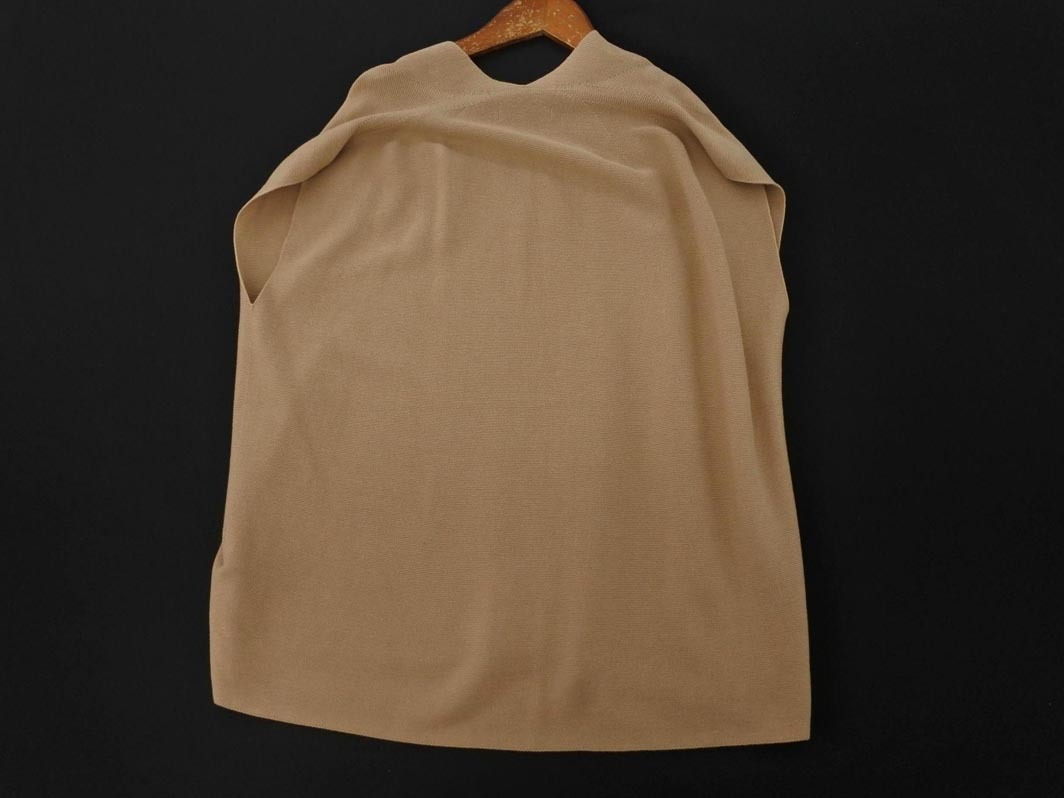 NATURAL BEAUTY BASIC ナチュラルビューティーベーシック Vネック ノースリーブ ニット セーター sizeM/ベージュ ■◆ ☆ fec7 レディース