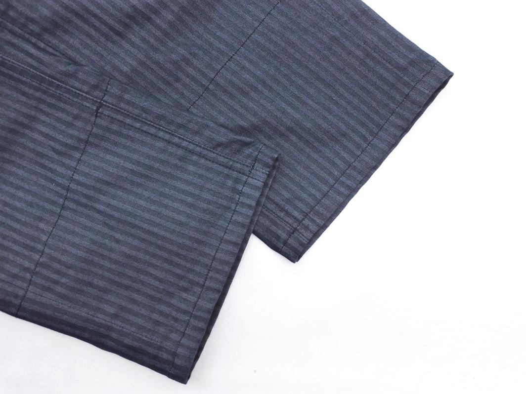 MEN’S MELROSE メンズメルローズ ロールアップ ヒッコリー クロップド パンツ size4/グレー ■◆ ☆ fec7 メンズ