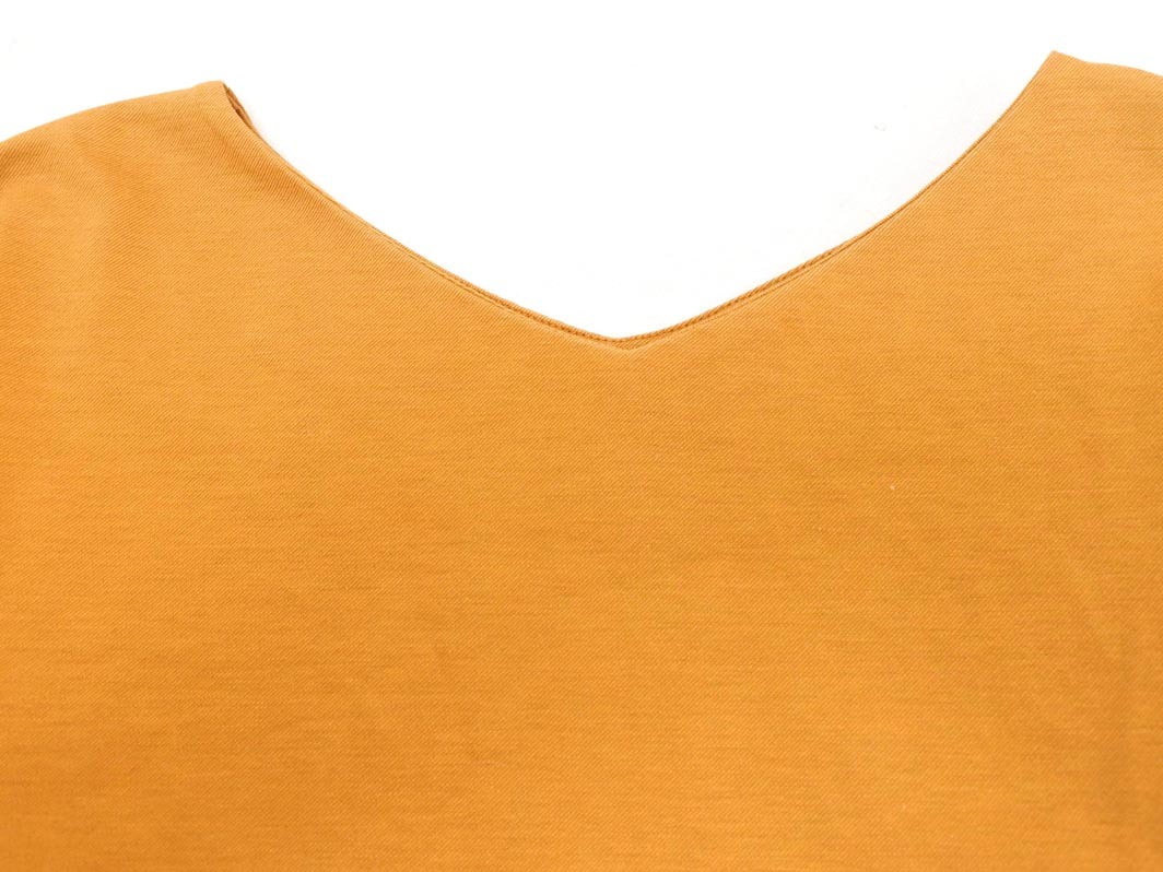 ネコポスOK ビューティ&ユース ユナイテッドアローズ Vネック フレアスリーブ カットソー マスタード ■◆ ☆ fec7 レディース_画像3