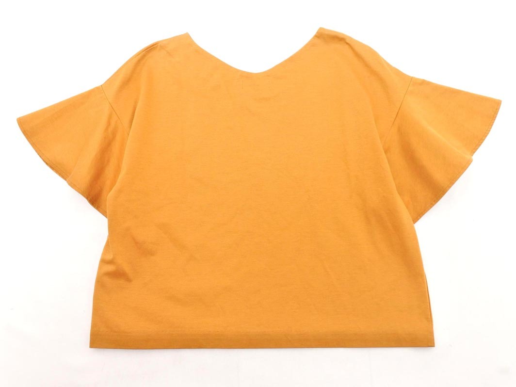 ネコポスOK ビューティ&ユース ユナイテッドアローズ Vネック フレアスリーブ カットソー マスタード ■◆ ☆ fec7 レディース_画像4