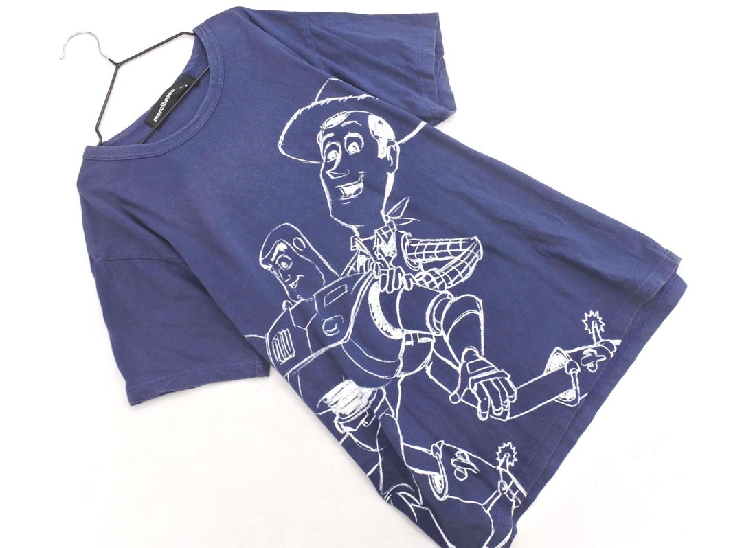 ネコポスOK mercibeaucoup メルシーボークー ディズニー ピクサー トイ?ストーリー プリント Tシャツ size3/濃紺 ■◆ ☆ fec8 レディース