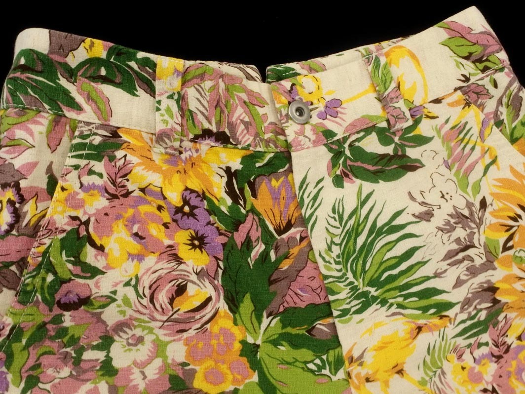 MACPHEE マカフィー トゥモローランド 綿麻 花柄 ショート パンツ size36/アイボリー ■◆ ☆ fec8 レディース