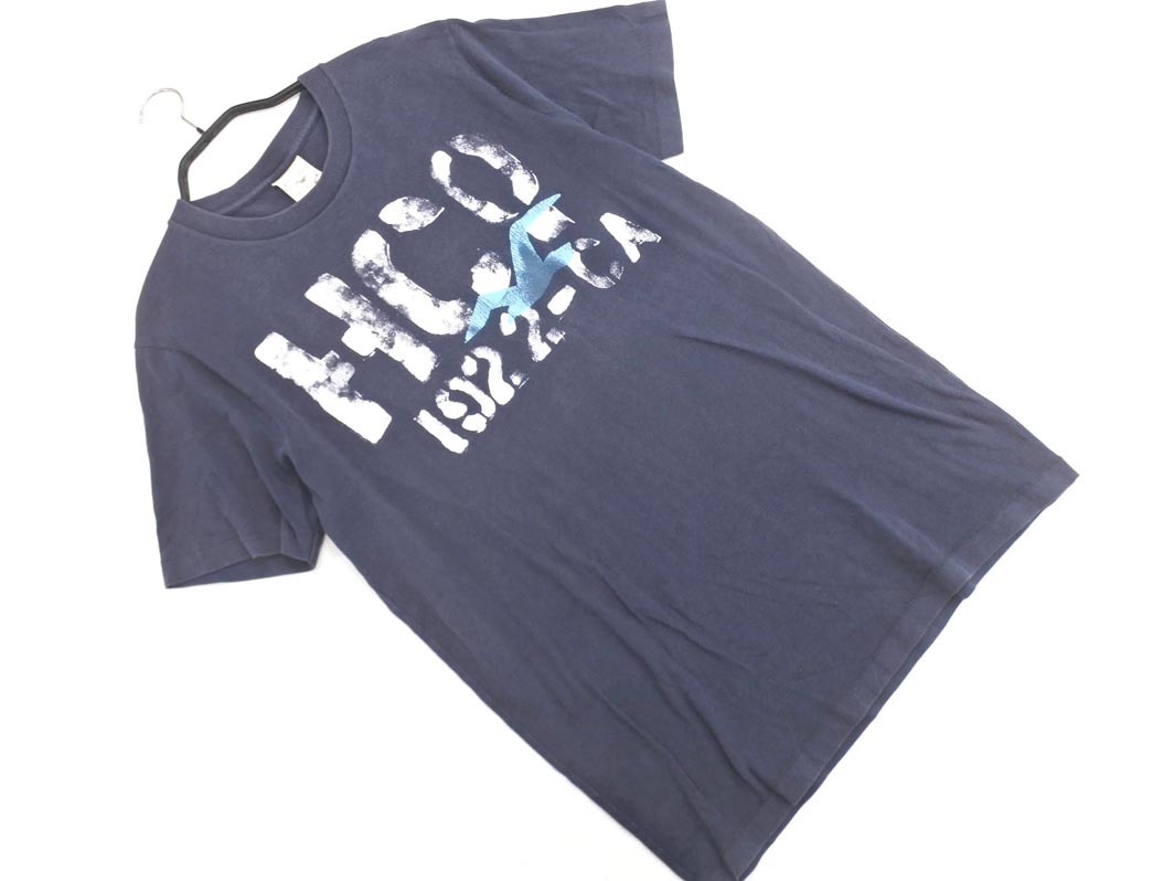  кошка pohs OK Hollister Hollister принт футболка sizeS/ темно синий #* * fec8 мужской 