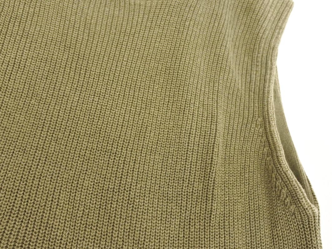 Another Edition アナザーエディション ユナイテッドアローズ ノースリーブ ニット セーター カーキ ■◆ ☆ fec8 レディース_画像3