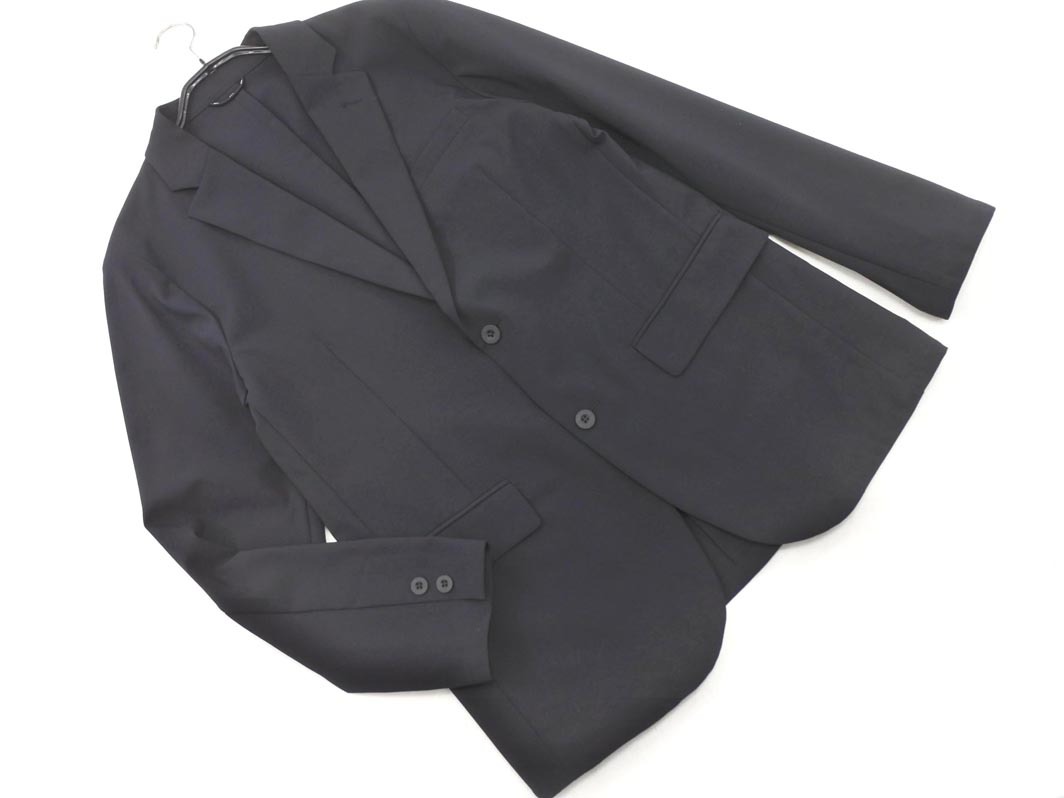 SHIPS シップス SOLOTEX メランジ 4WAY セットアップ ジャケット パンツ スーツ sizeS/黒 ■◇◎ ☆ fed0 メンズ