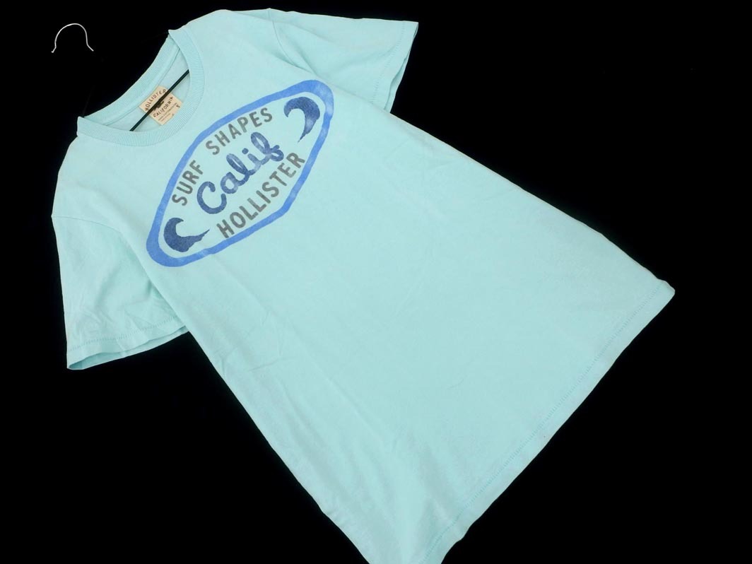 ネコポスOK Hollister ホリスター プリント Tシャツ sizeS/水色 ■◆ ☆ fed0 レディース_画像1