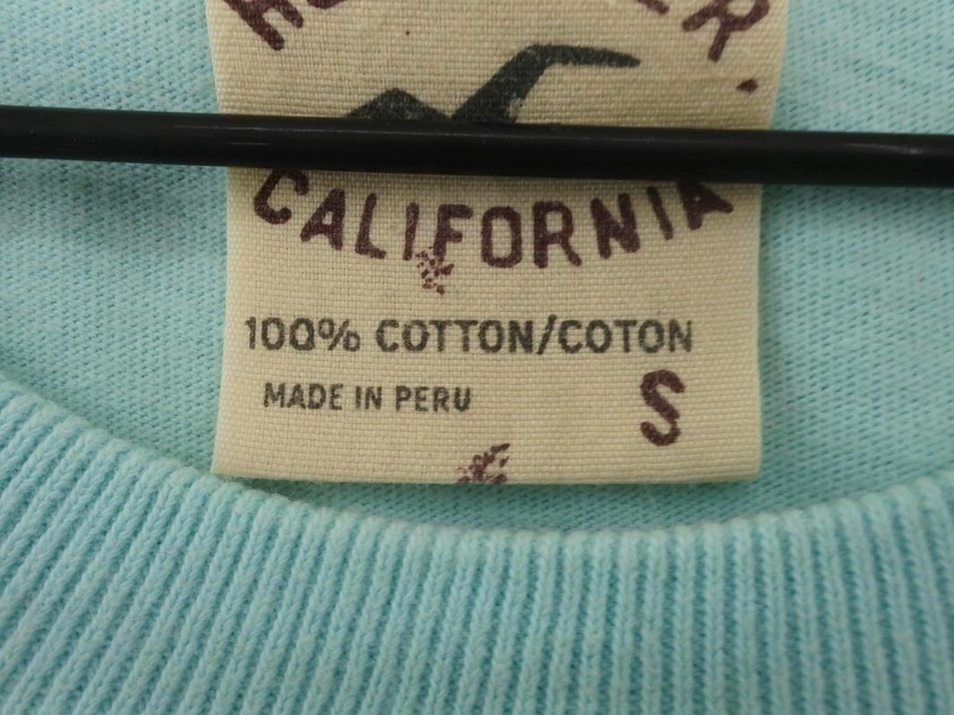 ネコポスOK Hollister ホリスター プリント Tシャツ sizeS/水色 ■◆ ☆ fed0 レディース_画像8