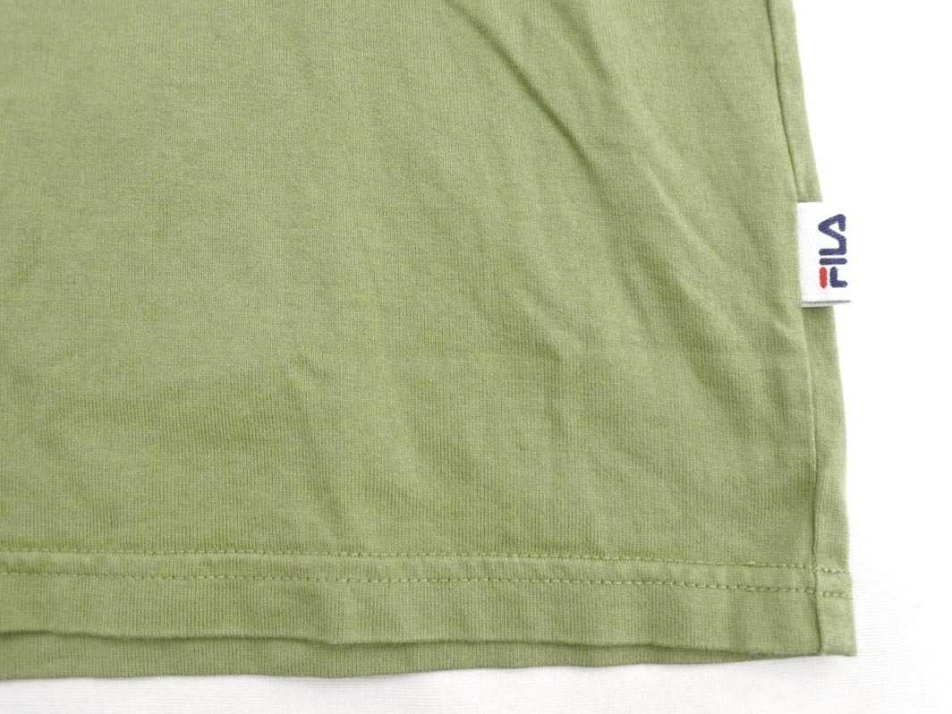 FILA フィラ プリント Tシャツ sizeL/緑 ■◆ ☆ fed0 メンズ