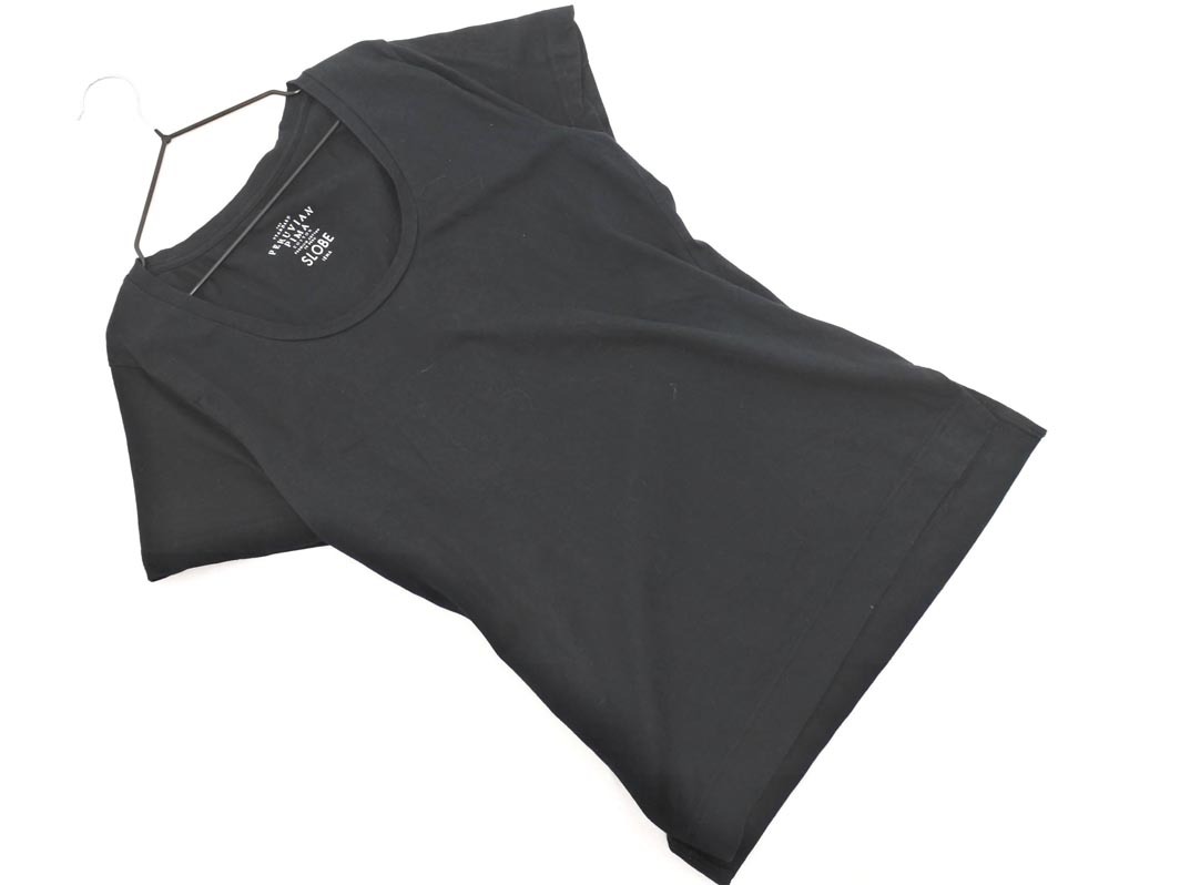 ネコポスOK SLOBE IENA スローブイエナ 無(wú)地 Tシャツ 黒 ■◆ ☆ fec9 レディース
