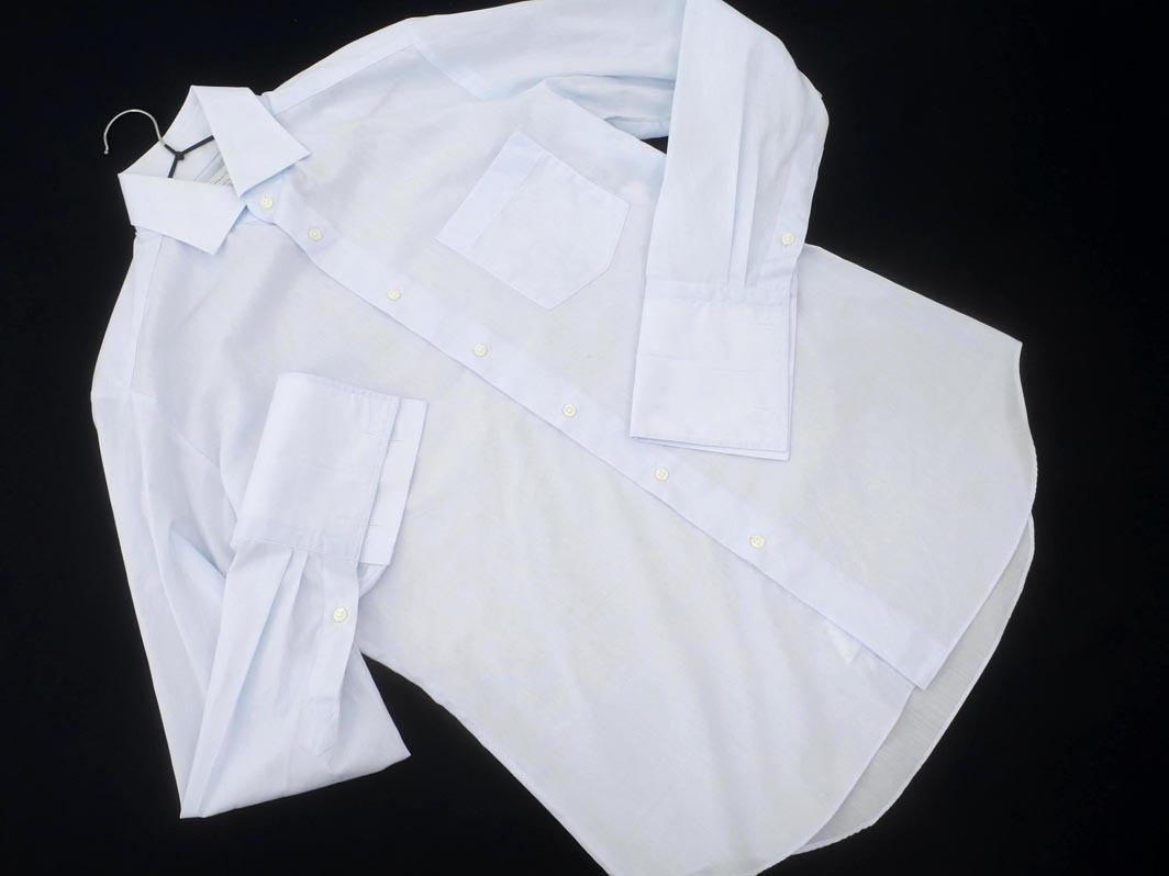 ネコポスOK FABRIC TOKYO ファブリックトウキョウ シャツ 青 ■■ ☆ fec9 メンズ
