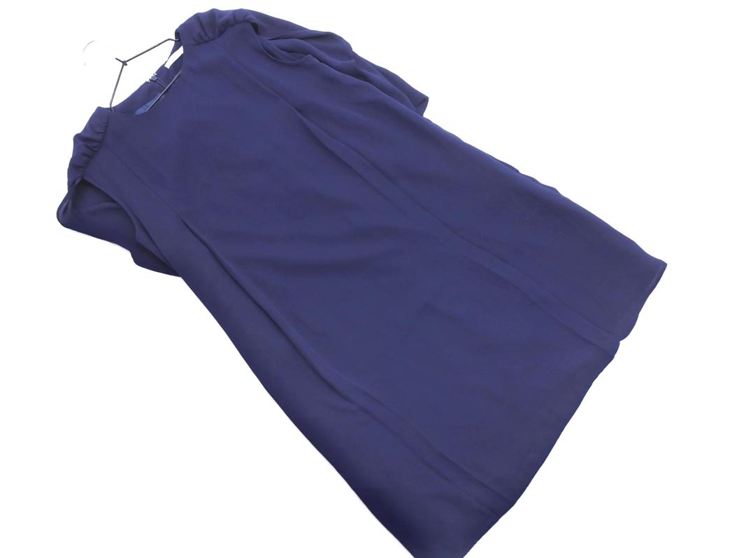 KBF ケービーエフ アーバンリサーチ シフォン Aライン ワンピース sizeONE/紺 ■◆ ☆ fec9 レディース_画像1