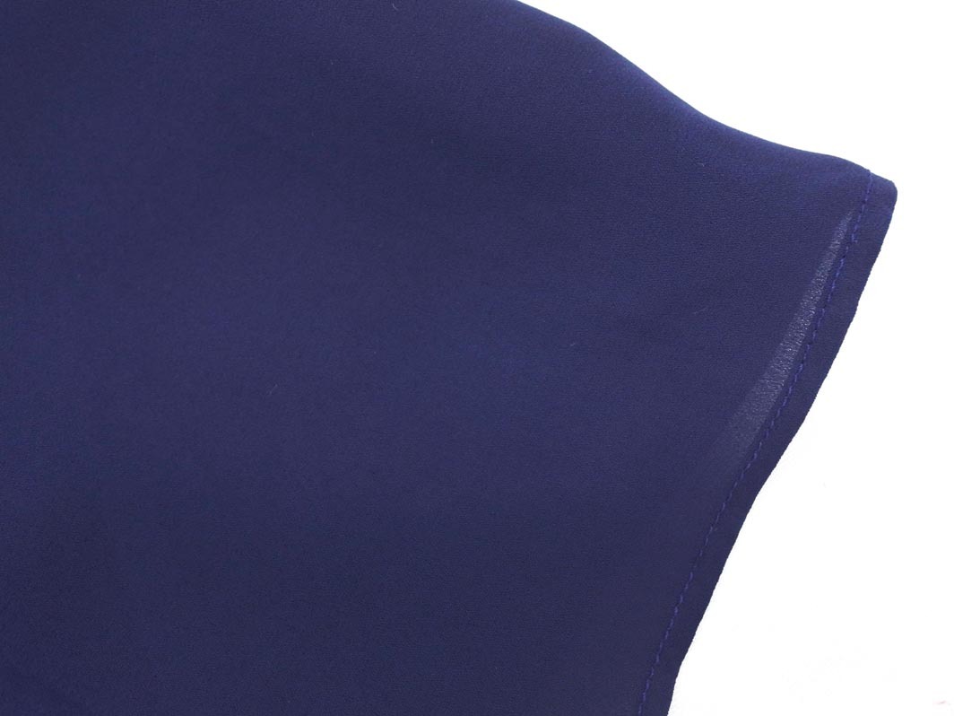 KBF ケービーエフ アーバンリサーチ シフォン Aライン ワンピース sizeONE/紺 ■◆ ☆ fec9 レディース_画像2