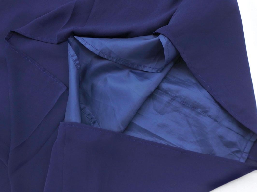 KBF ケービーエフ アーバンリサーチ シフォン Aライン ワンピース sizeONE/紺 ■◆ ☆ fec9 レディース_画像3